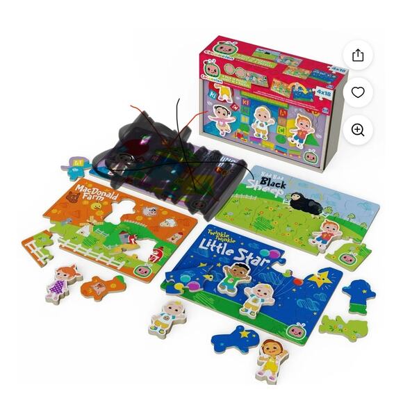 Cocomelon “Let’s Build a Castle” Wooden Puzzle - Picture 1 of 5